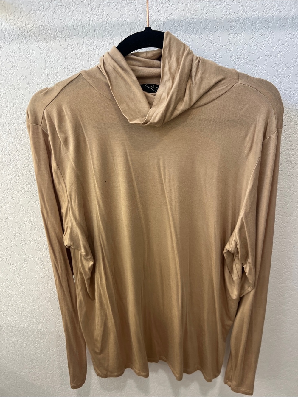 Eloquii Women's Long-Sleeve Cowl Neck Top in Tan
